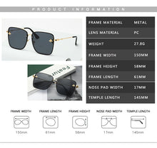 Load image into Gallery viewer, Women's Oversize Rimless Square Bee Sunglasses Glasses Gradient UV400