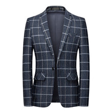 Load image into Gallery viewer, Men's Fashion Spring and Autumn Casual Plaid Blazer
