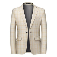 Load image into Gallery viewer, Men's Fashion Spring and Autumn Casual Plaid Blazer