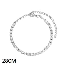 Load image into Gallery viewer, Foxy Fashions Diamond Girlz Collection Luxury Full Rhinestone Big Tennis Chain Bracelets For Women Fashion Bling Iced Out Square Crystal Bracelet Jewelry
