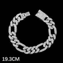Load image into Gallery viewer, Foxy Fashions Diamond Girlz Collection Luxury Full Rhinestone Big Tennis Chain Bracelets For Women Fashion Bling Iced Out Square Crystal Bracelet Jewelry