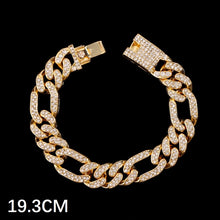 Load image into Gallery viewer, Foxy Fashions Diamond Girlz Collection Luxury Full Rhinestone Big Tennis Chain Bracelets For Women Fashion Bling Iced Out Square Crystal Bracelet Jewelry