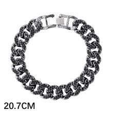Load image into Gallery viewer, Foxy Fashions Diamond Girlz Collection Luxury Full Rhinestone Big Tennis Chain Bracelets For Women Fashion Bling Iced Out Square Crystal Bracelet Jewelry