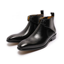 Load image into Gallery viewer, Luxury Men's Chelsea Boots Black Brown Pointed Toe Handmade Genuine Leather