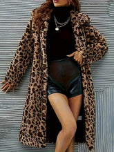 Load image into Gallery viewer, Women&#39;s Long Coat, Faux Fur, Leopard Print
