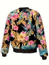 Load image into Gallery viewer, Stylish Baroque Floral Bomber Jacket
