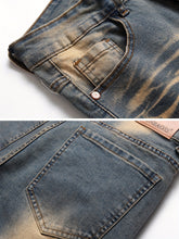 Load image into Gallery viewer, Men&#39;s Slim Fit Stretch Jeans Ripped Skinny Jeans For Men, Distressed Straight Leg Fashion Comfort Flex Waist Pants
