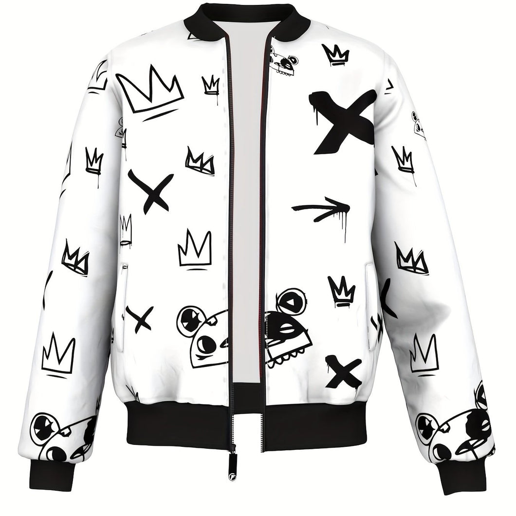 Stylish Full Zip Bomber Jacket