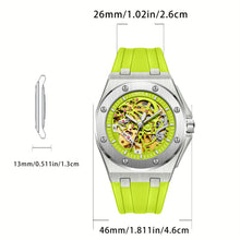 Load image into Gallery viewer, Men&#39;s Luxury Watch Mechanical Skeleton Hollow Automatic, No Battery, Hollow Automatic Mechanical Watch Tape Large Dial Male  Luminous Watch, Give Friends, Couples, Fathers, Boyfriends Gifts
