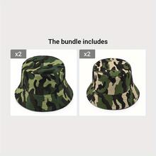 Load image into Gallery viewer, Camouflage Bucket Hat for Men and Women, Double-Sided Breathable
