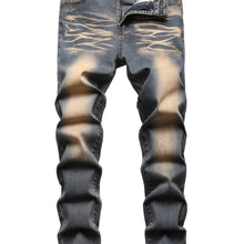 Load image into Gallery viewer, Men&#39;s Slim Fit Stretch Jeans Ripped Skinny Jeans For Men, Distressed Straight Leg Fashion Comfort Flex Waist Pants
