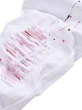 Load image into Gallery viewer, Jeans Stretch Holes Embroidered White Stretch Slim Shape Machine Washable Hand Wash
