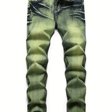 Load image into Gallery viewer, Men&#39;s Regular Fit Mid-Waist Slim Leg Stretch Denim Jeans - Soft, Comfortable,  - Machine Washable and Easy Care
