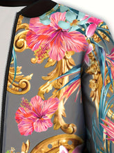 Load image into Gallery viewer, Stylish Baroque Floral Bomber Jacket

