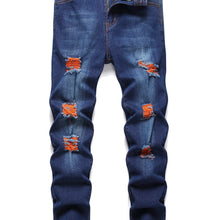 Load image into Gallery viewer, Men&#39;s Ripped Jeans Straight Leg Stretch Skinny Jeans For Men, Slim Fit Denim Pants
