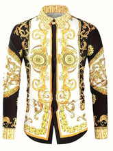 Load image into Gallery viewer, Print shirt for men, long-sleeved cardigan, autumn fashion casual wear, high-quality
