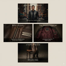 Load image into Gallery viewer, Black Men Slim for Leather Jacket New Biker Style Croc Print
