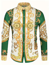 Load image into Gallery viewer, Print shirt for men, long-sleeved cardigan, autumn fashion casual wear, high-quality
