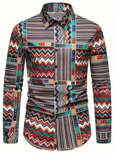 Load image into Gallery viewer, Print shirt for men, long-sleeved cardigan, autumn fashion casual wear, high-quality
