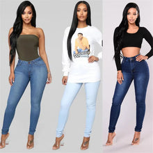 Load image into Gallery viewer, Women's High Waist Slim Jeans

