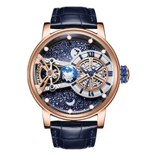 Load image into Gallery viewer, Celestial Series Men&#39;s Luxury Fully Automatic Steel Band Watch Waterproof Lightweight Glass Pointer Flywheel Gentleman Fashion
