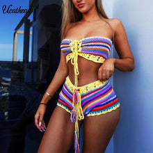 Load image into Gallery viewer, Two Piece Set Summer Tank Top + Short Outfit
