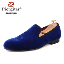 Load image into Gallery viewer, Piergitar Handmade Multiple Colors Velvet Plain Loafers
