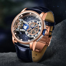 Load image into Gallery viewer, Celestial Series Men&#39;s Luxury Fully Automatic Steel Band Watch Waterproof Lightweight Glass Pointer Flywheel Gentleman Fashion
