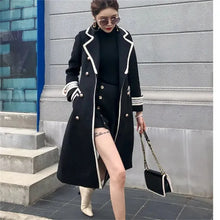 Load image into Gallery viewer, White Over the Knee Wool Coat Women's Mid-Length
