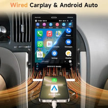 Load image into Gallery viewer, Car stereo for automotive use, ABS plastic, black, 9.5-inch touchscreen with CarPlay, Android Auto, Bluetooth, voice control

