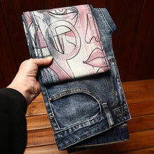 Load image into Gallery viewer, Printed Fashion Men's Jeans Skinny Jeans
