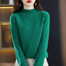 Load image into Gallery viewer, 100% Pure Wool Half-neck Pullover Cashmere Sweater
