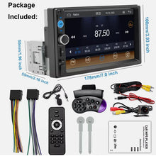 Load image into Gallery viewer, 7 Inch 1 Din Car Stereo Touch Screen MP5 Player Bluetooth with Rear View Camera
