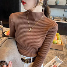 Load image into Gallery viewer, Winter Women Ruffles Mock Neck Sweater Thicken Warm

