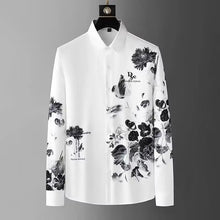 Load image into Gallery viewer, Luxury Flower Shirts Men Long Sleeve Slim Casual Shirts Business Social Dress Shirts
