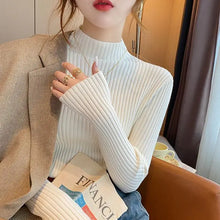 Load image into Gallery viewer, Winter Women Ruffles Mock Neck Sweater Thicken Warm
