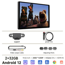 Load image into Gallery viewer, 13" Android 12 Car Headrest Monitor Display IPS Tablet Touch Screen 2K HD For Car Rear Seat Video Music TV Player HDMI Input
