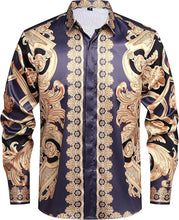 Load image into Gallery viewer, Men's European Baroque Pattern 3D Printed Shirt Long Sleeve Collar Hawaiian Casual Shirt Outdoor Party Minimalist Clothes Men

