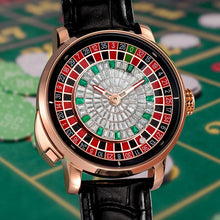 Load image into Gallery viewer, J CO Style Mechanical Watches Men Push Button Turn Russian Roulette Game Sapphire Mirror Diamond Dial Men&#39;s Watch
