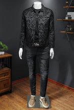 Load image into Gallery viewer, Luxury Flocking Bomber Jacket Men
