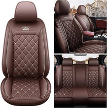 Load image into Gallery viewer, Full set car seat covers, Crown PU leather full surround, comfortable cushion cover fit for most 5 seats cars/SUV/truck/vans
