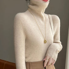 Load image into Gallery viewer, Women's Pullover High-Neck Sweater, High-Elasticity, Fashionable And Comfortable Long-Sleeved
