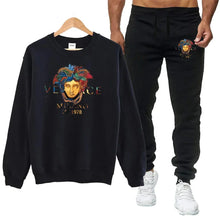 Load image into Gallery viewer, Men's Round Neck Sweatshirt + Sweatpants Luxury Print
