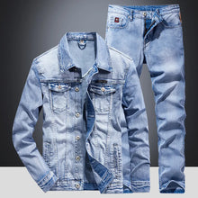 Load image into Gallery viewer, Denim Men's Set Micro-Stretch
