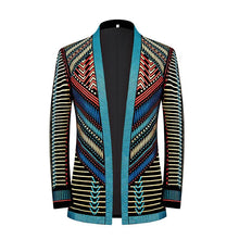 Load image into Gallery viewer, Men's Vintage Green Gold Embroidered Blazer Luxury Suit Jacket

