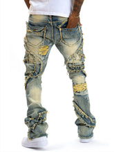 Load image into Gallery viewer, Men's Casual Jeans, Retro, Ripped Hole, Slightly
