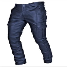 Load image into Gallery viewer, Rock Biker Leather Pants Male Casual American PU Trouser Without Belt
