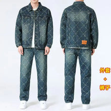 Load image into Gallery viewer, Men's Denim Sets Jacquard Ragged Design
