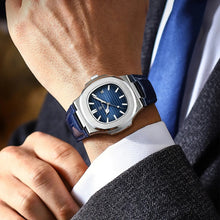 Load image into Gallery viewer, POEDAGAR Top Luxury Square Man Watch Date Waterproof Luminous Men Wristwatch High Quality Leather Men&#39;s Quartz Watch
