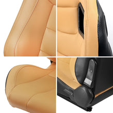 Load image into Gallery viewer, Adjustable Racing Seats 3D PVC Full WRAP Leather Universal Left Right Reclinable Sports Bucket Racing Car Seats Black Yellow Red
